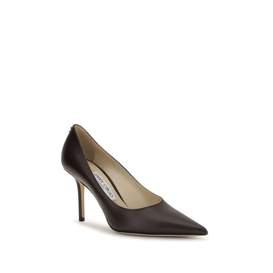 Jimmy Choo Brown Calf Leather Bos Taurus High Heel Pumps