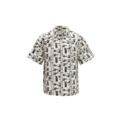 Prada Beige Cotton Pattern Shirt