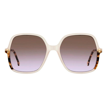 Carolina Herrera Beige Acetate Sunglasses