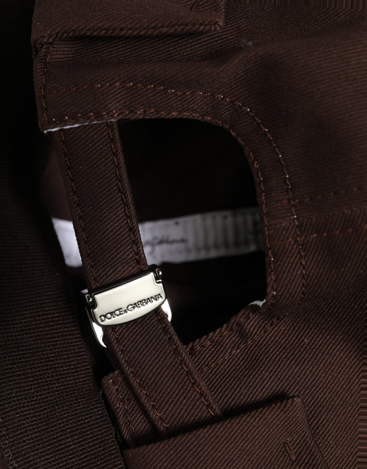 Dolce & Gabbana Men Brown Cotton Docker Capello Brimless Hat