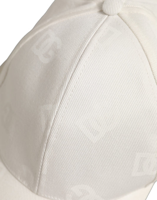 Dolce & Gabbana Men White Cotton Stretch Baseball Capello Hat