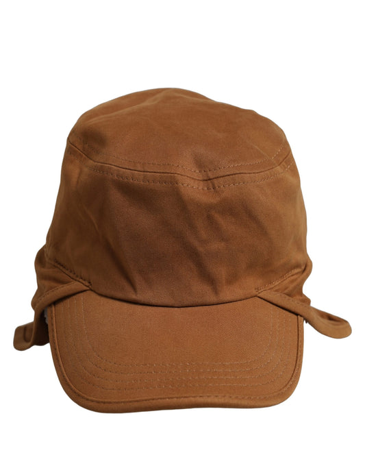 Dolce & Gabbana Men Brown Cotton Double Brim Baseball Cap Hat
