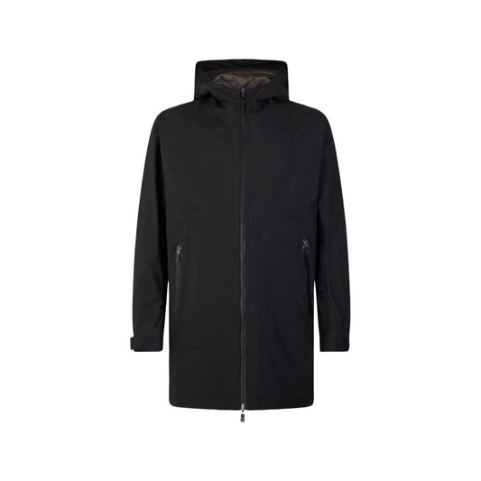 Herno Black Polyester Coat