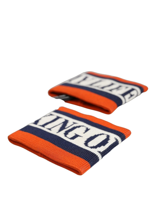 Dolce & Gabbana Set Multicolor Striped Cotton "King Of My Life" Wristband