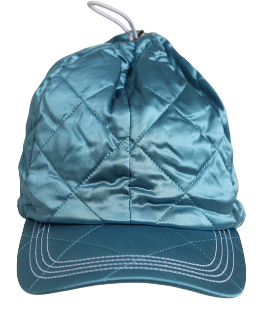 Dolce & Gabbana Men Teal Polyester Quilted Baseball Cap Hat