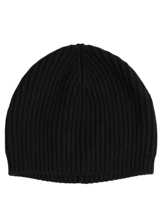 Dolce & Gabbana Men Black Wool Knitted Winter Beanie Capello One Size Hat