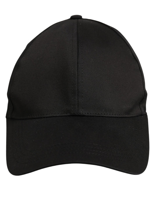 Dolce & Gabbana Men Black Cotton Baseball Cap 6 Panels Hat