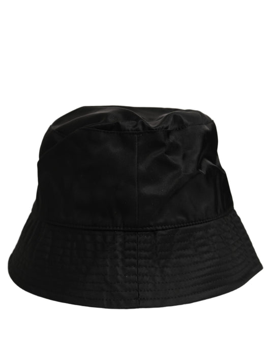 Dolce & Gabbana Men Black Nylon Wide Brim Bucket Capello Hat
