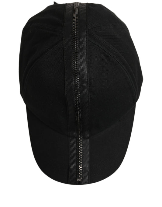 Dolce & Gabbana Men Black Cotton Baseball Cap 6 Panels Hat