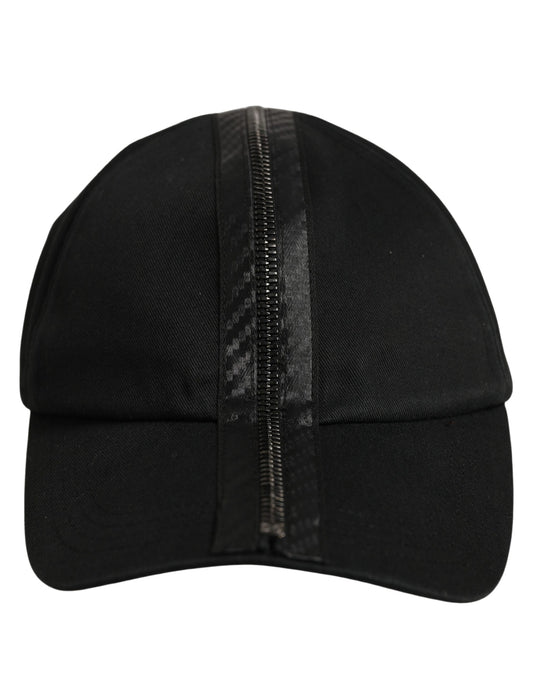 Dolce & Gabbana Men Black Cotton Baseball Cap 6 Panels Hat