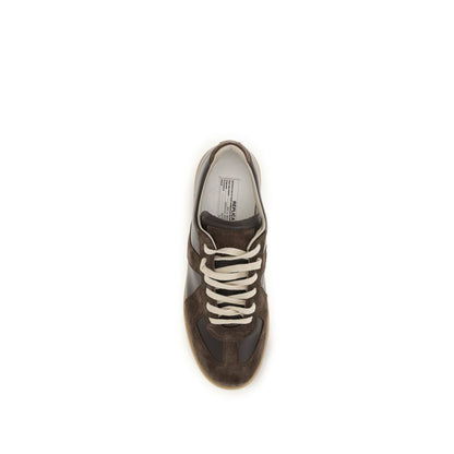 Maison Margiela Brown Calf Leather Bos Taurus Low Top Sneakers