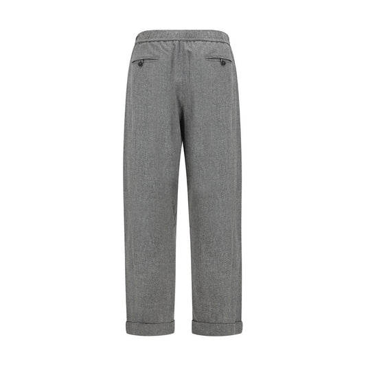 Giorgio Armani Gray Wool Oves Aries Casual Pants