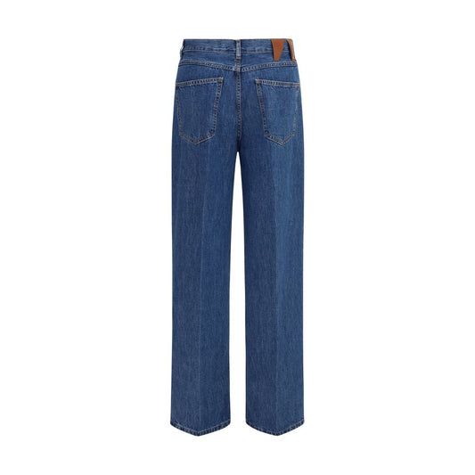 Darkpark Blue Cotton Relaxed Fit Jeans