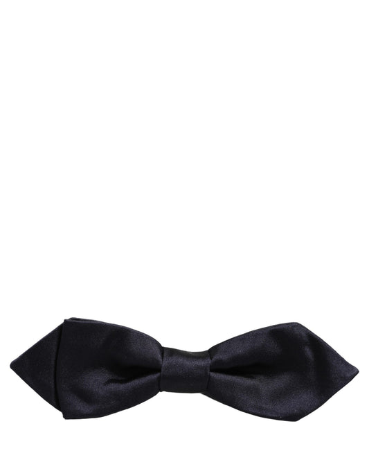 Dolce & Gabbana Men Dark Blue 100% Silk Adjustable Neck Papillon Bow Tie