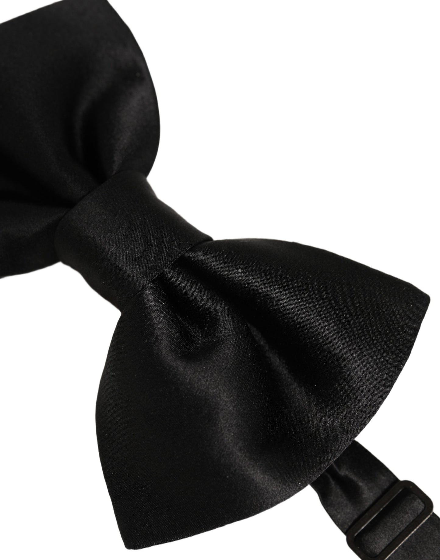 Dolce & Gabbana Men Black 100% Silk Adjustable Neck Papillon Bow Tie