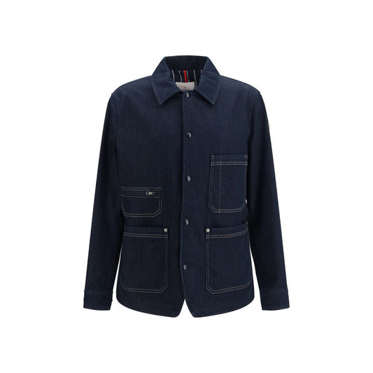 Moncler Blue Cotton Denim Jacket