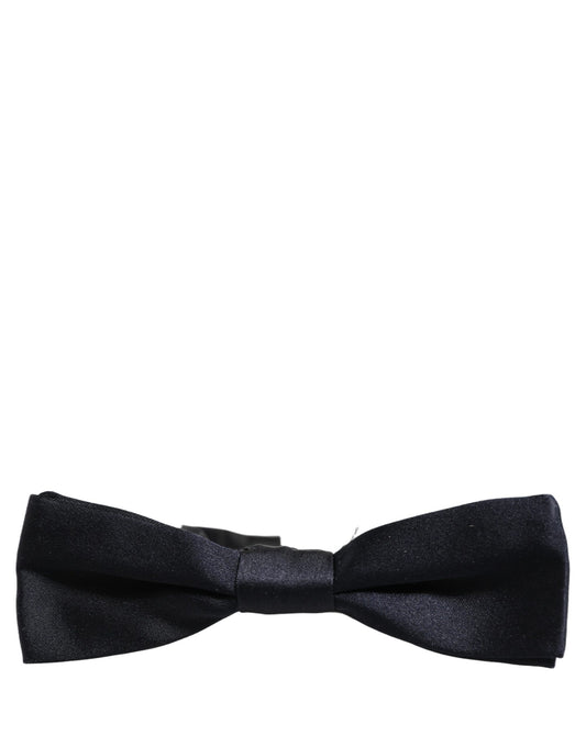 Dolce & Gabbana Men Black 100% Silk Adjustable Neck Papillon Bow Tie