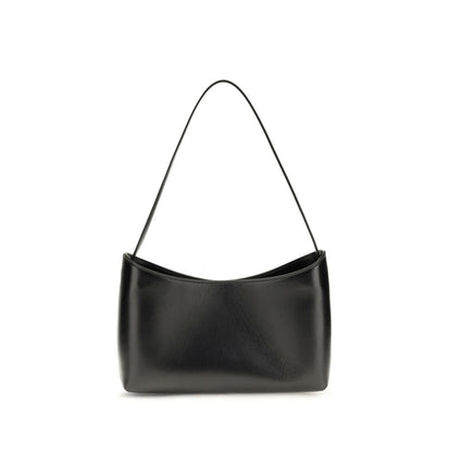 The Row Black Calf Leather Bos Taurus Shoulder Bag