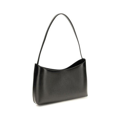 The Row Black Calf Leather Bos Taurus Shoulder Bag
