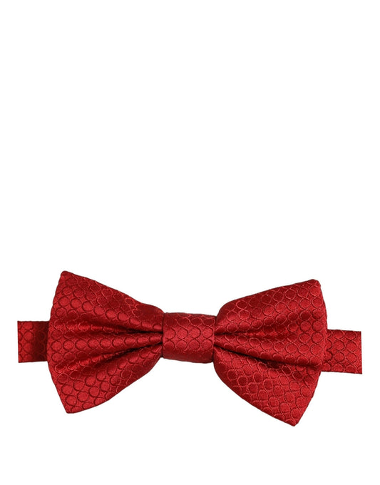 Dolce & Gabbana Men Red 100% Silk Adjustable Neck Papillon Bow Tie