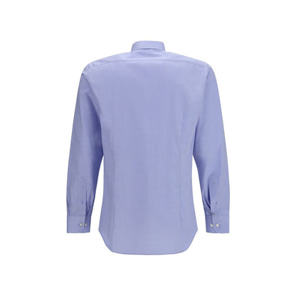 Etro Blue Cotton Dress Shirt
