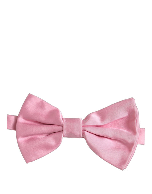Dolce & Gabbana Men Pink 100% Silk Adjustable Neck Papillon Bow Tie
