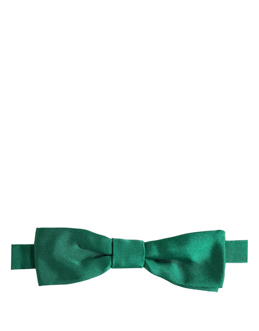 Dolce & Gabbana Men Green 100% Silk Adjustable Neck Papillon Bow Tie
