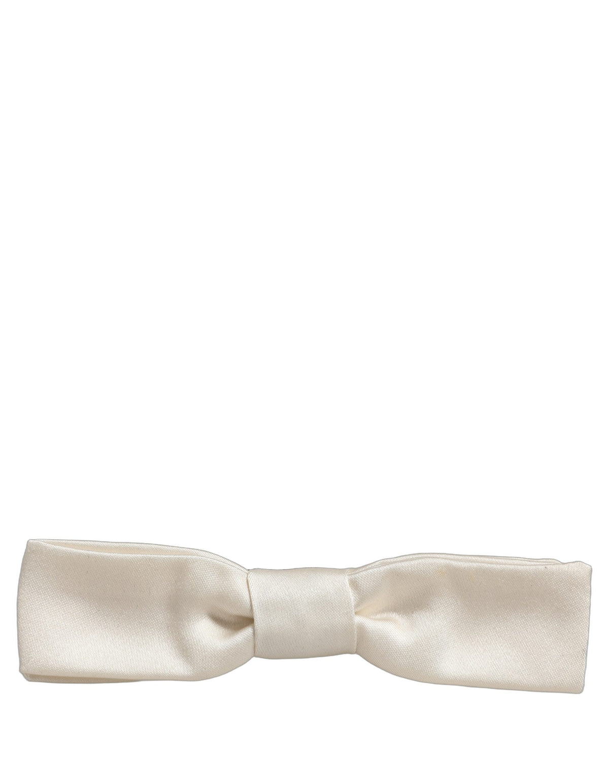 Dolce & Gabbana Herren Weiß 100% Seide Verstellbare Schleife Papillon Krawatte