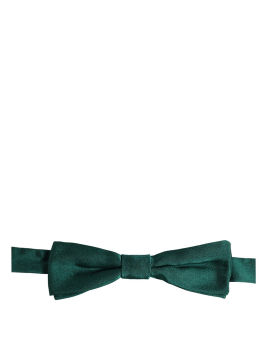 Dolce & Gabbana Men Green 100% Silk Adjustable Neck Papillon Bow Tie