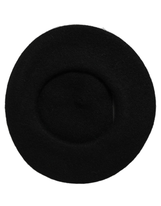 Dolce & Gabbana Black Wool French Style Beret Capello Hat
