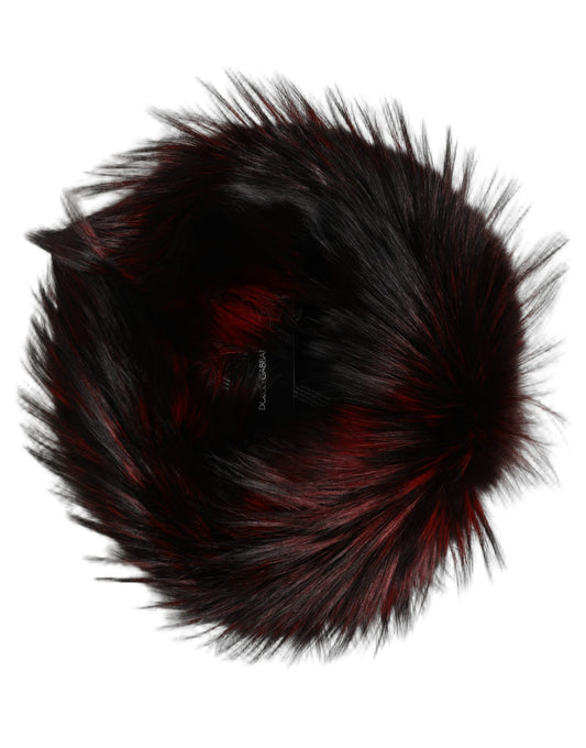 Dolce & Gabbana Red Fox Mink Fur Womens Bucket Capello Hat