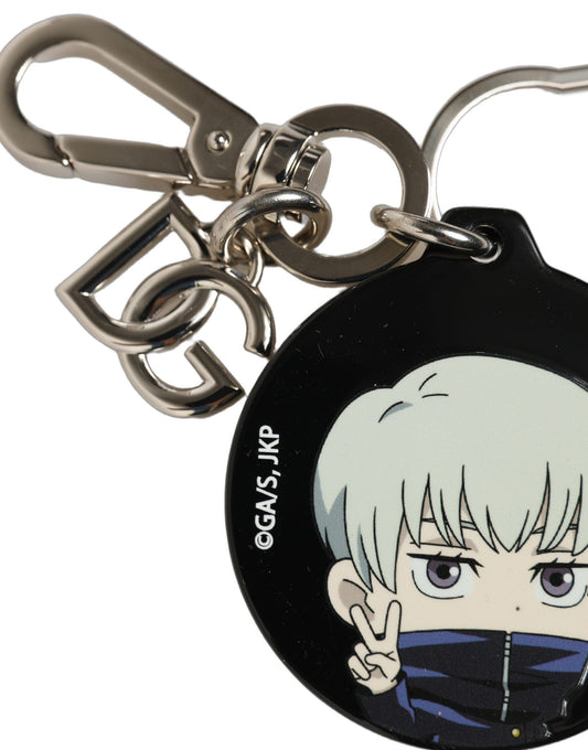 Dolce & Gabbana Black Kaisen Toge Inumaki Charm Metal Keychain Keyring