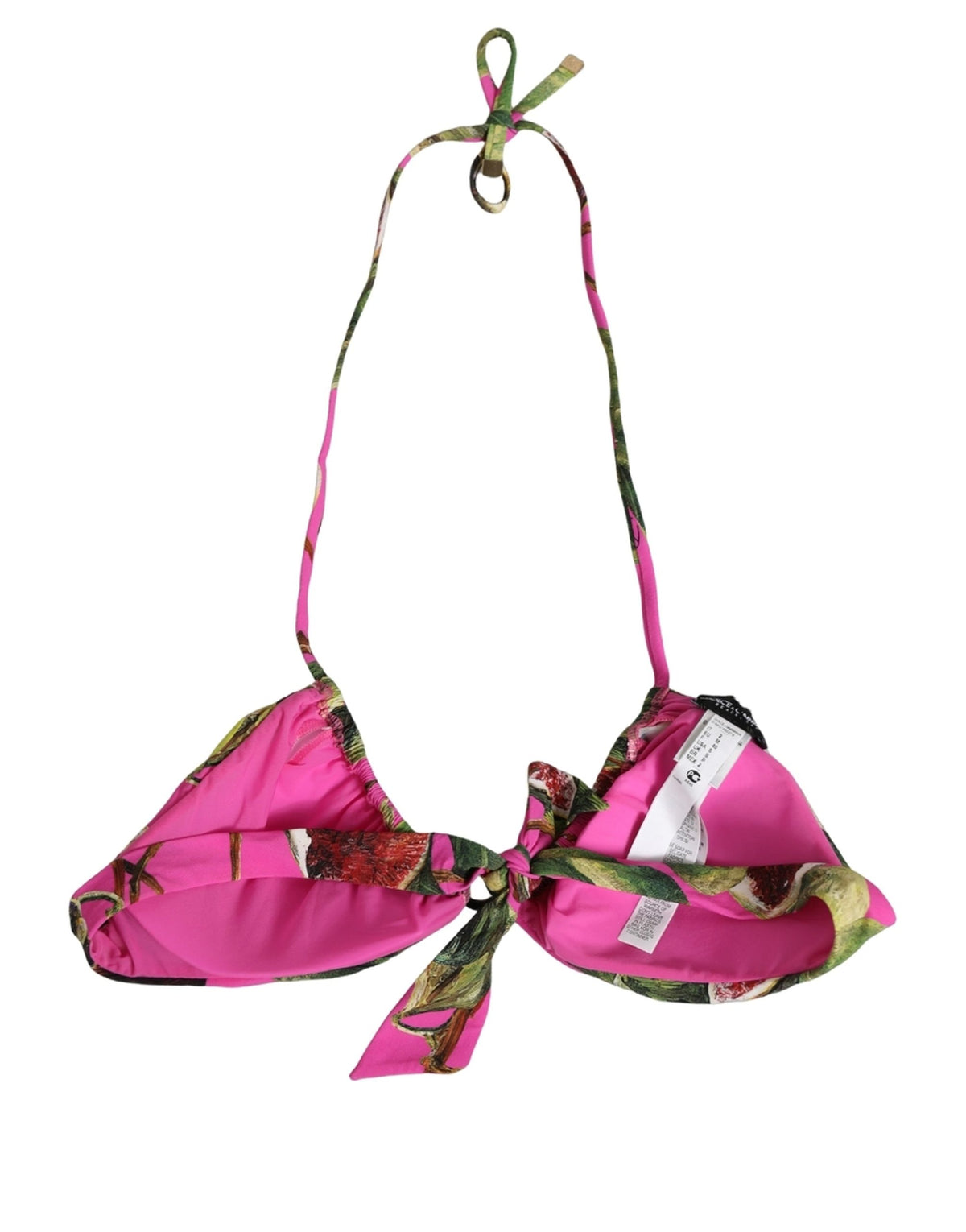 Dolce & Gabbana Fuchsiafarbenes Bikinioberteil mit Feigenprint