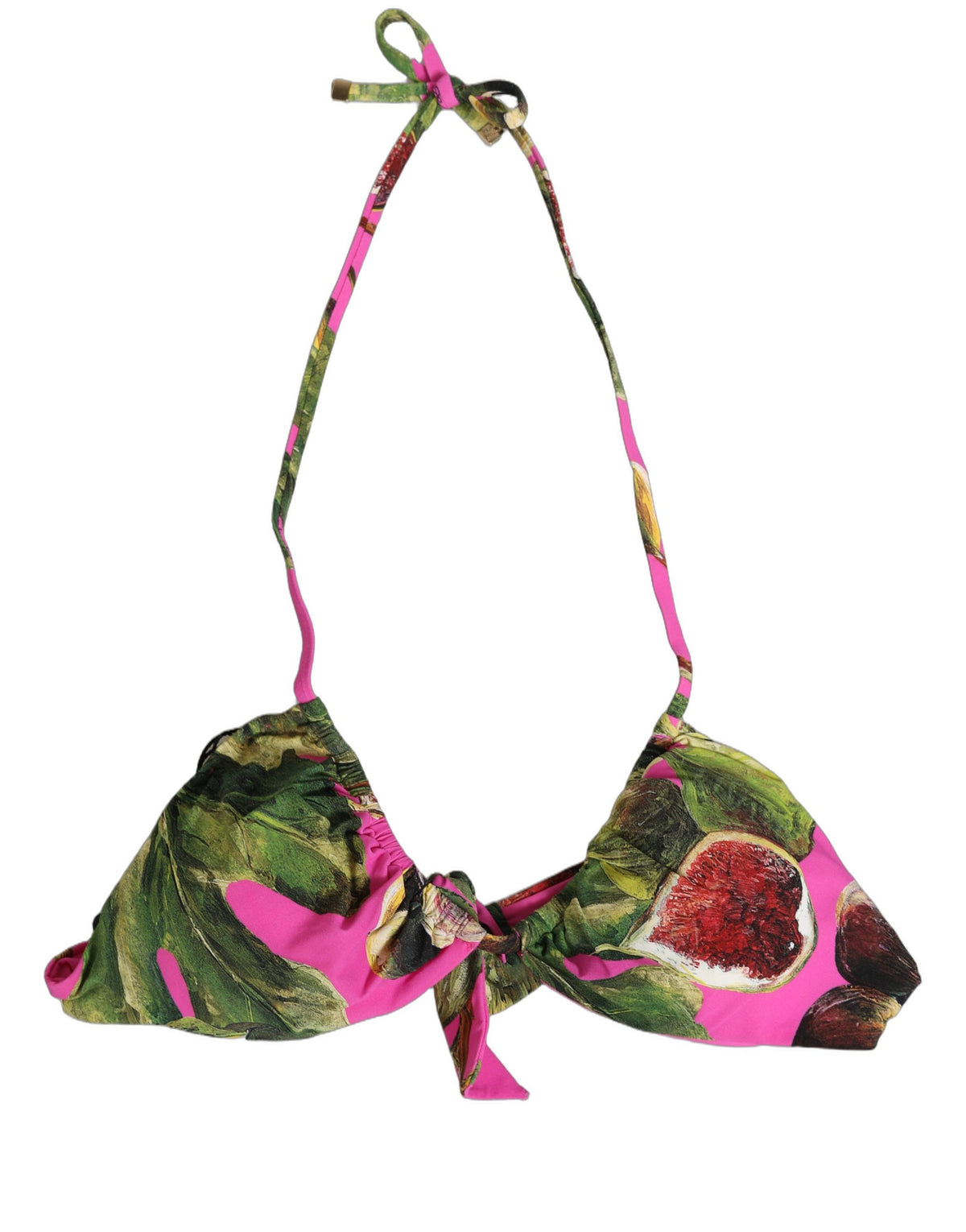 Dolce & Gabbana Fuchsiafarbenes Bikinioberteil mit Feigenprint