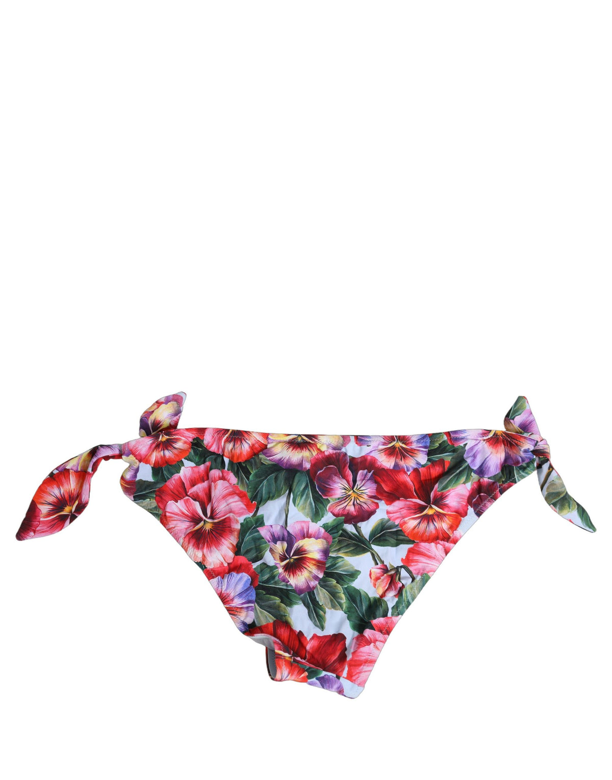 Dolce & Gabbana Bikinihose aus Nylon mit weißem Blumenmuster