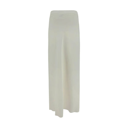 Brunello Cucinelli White Viscose Long Skirt
