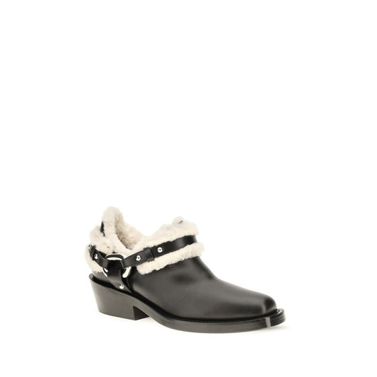 Rabanne Black Calf Leather Bos Taurus Ankle Boots