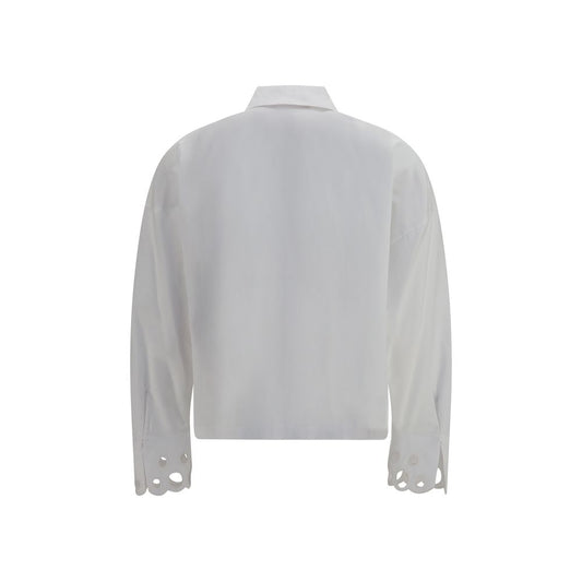 Max Mara White Cotton Dress Shirt