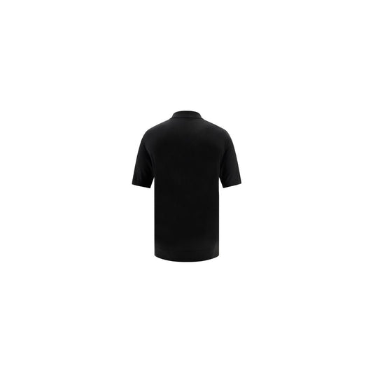 Prada Black Wool Oves Aries Polo Shirt