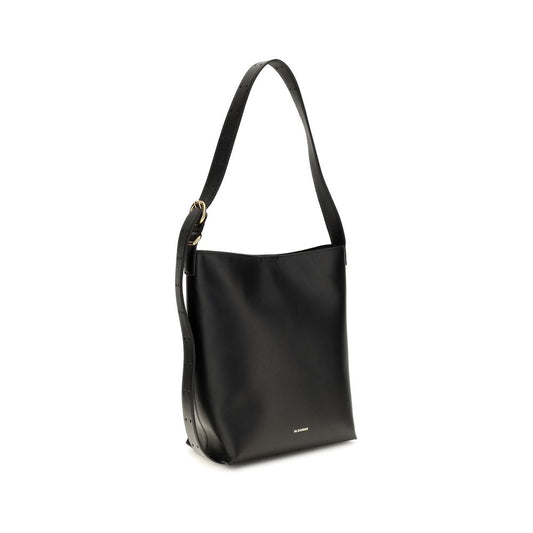 Jil Sander Black Calf Leather Bos Taurus Handbag