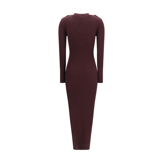 Courrèges Bordeaux Viscose Casual Dress