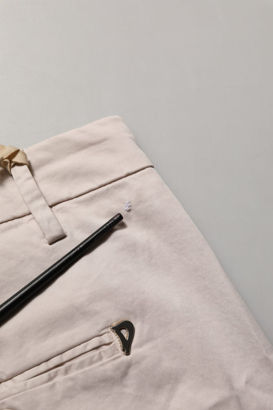 Dondup Beige Low Waist Tapered Women Cropped Trousers Pants