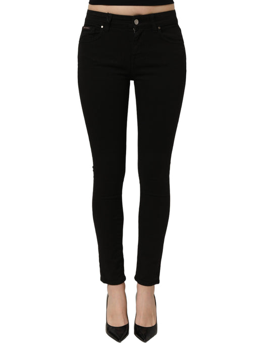 Dolce & Gabbana Black Cotton Stretch Skinny Denim Jeans
