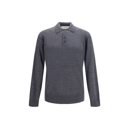 Golden Goose Gray Wool Oves Aries Polo Shirt