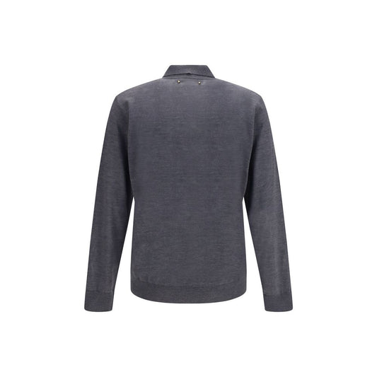 Golden Goose Gray Wool Oves Aries Polo Shirt