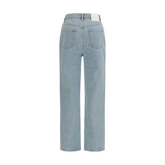Loulou De Saison Blue Cotton Straight-Leg Jeans