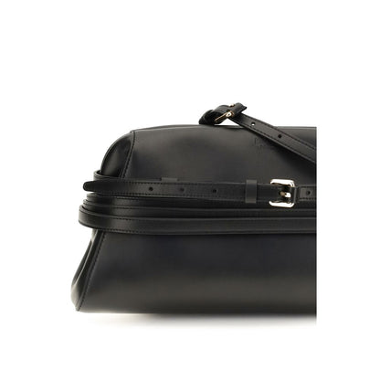 Moschino Black Goatskin Clutch Bag