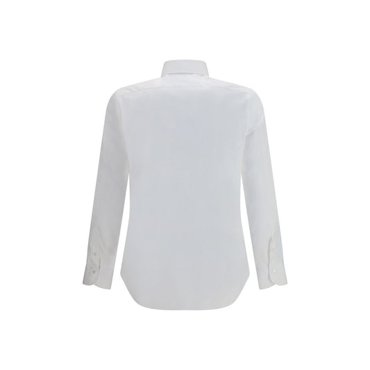 Finamore White Cotton Dress Shirt