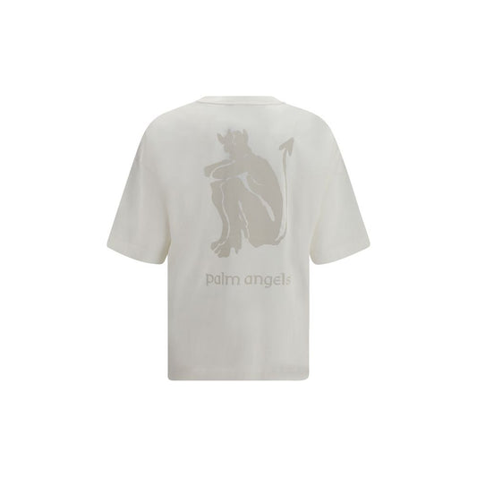 Palm Angels White Cotton T-Shirt
