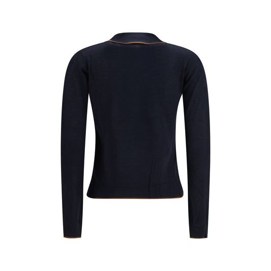 Max Mara Blue Silk Cardigan